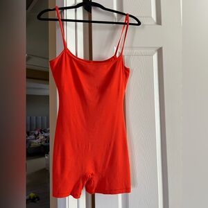 Vibrant Orange Skims Spaghetti Strap Romper